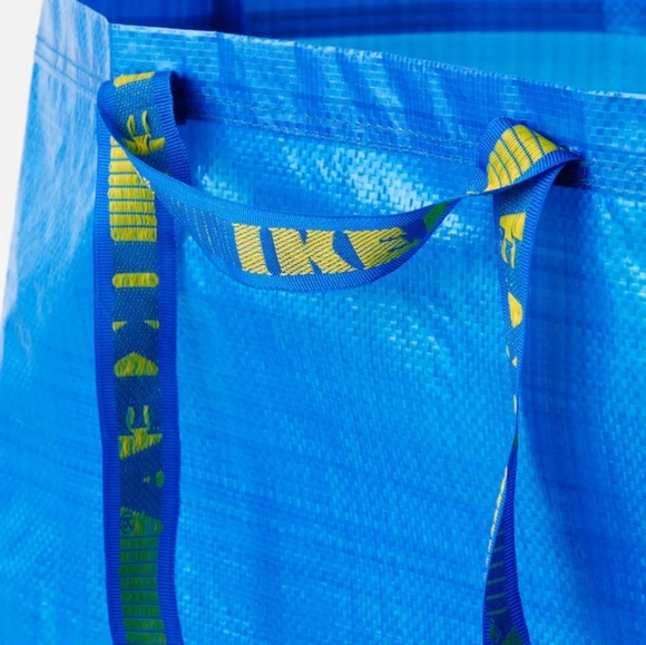 NEW IKEA 5 Large Blue Reusable 19-Gallon Tote Bags | Set of FIVE - Picture 2 of 6